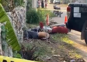 Policía atropella y mata a motociclista en Ixil