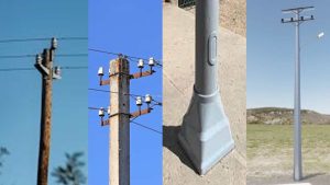 Los postes eléctricos son de distintos tipos y materiales y son utilizados para situaciones específicas