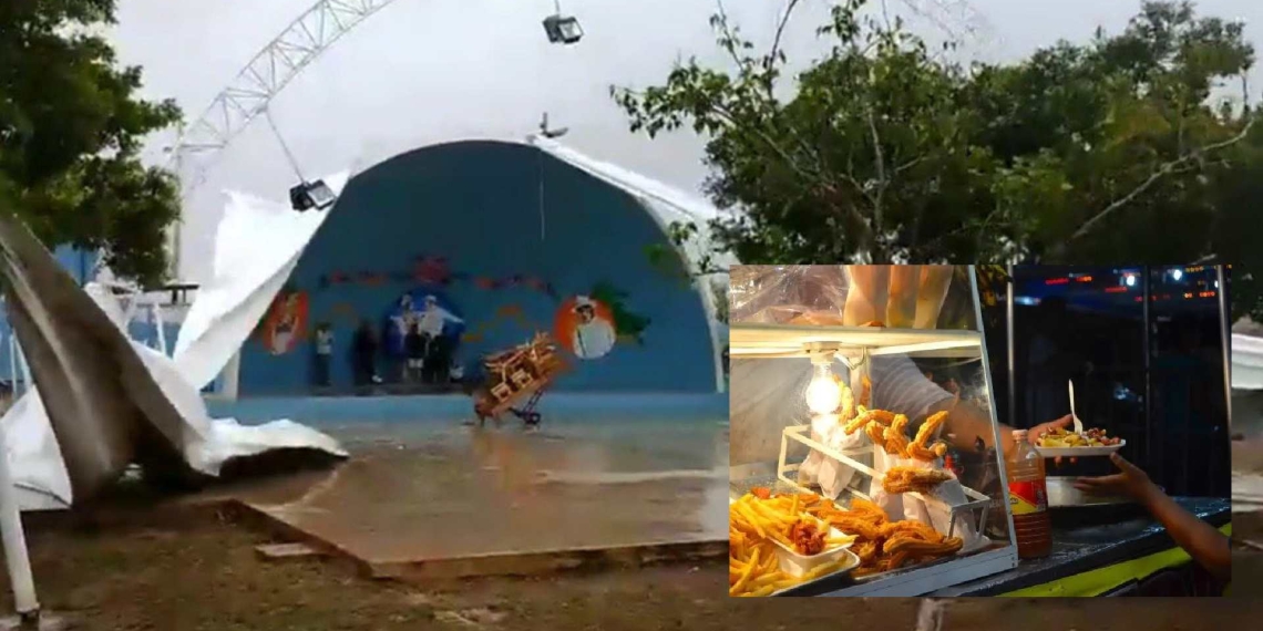 Denuncian nula higiene en puesto callejero situado en el parque "Morelos" de Progreso