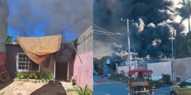 Fin de semana de incendios en Kanasín; inmuebles de distintos rumbos del municipio víctimas de las llamas.