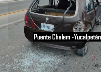 Accidente de alto riesgo en Chelem puerto en el puente que comunica con Yucalpetén.