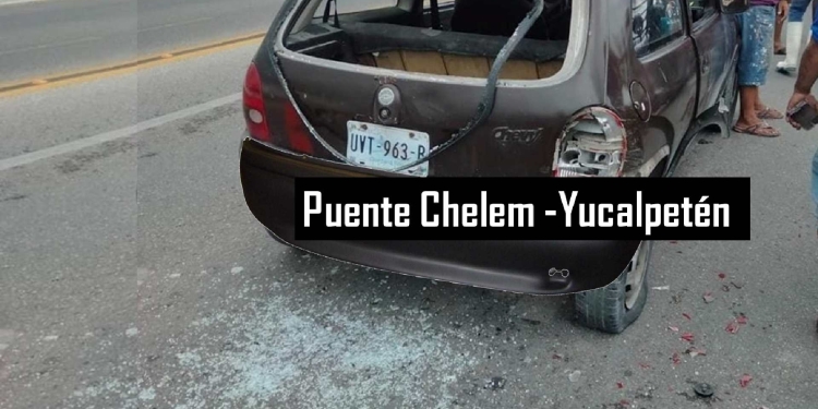 Accidente de alto riesgo en Chelem puerto en el puente que comunica con Yucalpetén.
